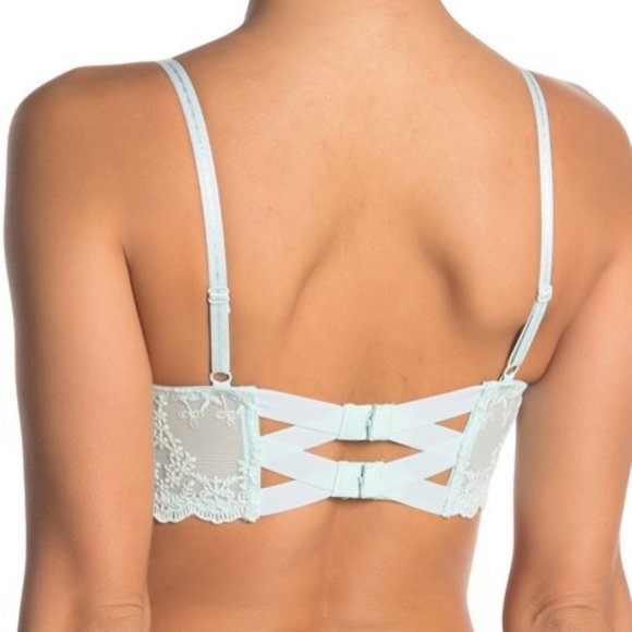 New Free People Daydreamer Ice Fog Lace Bra - Picture 2 of 14